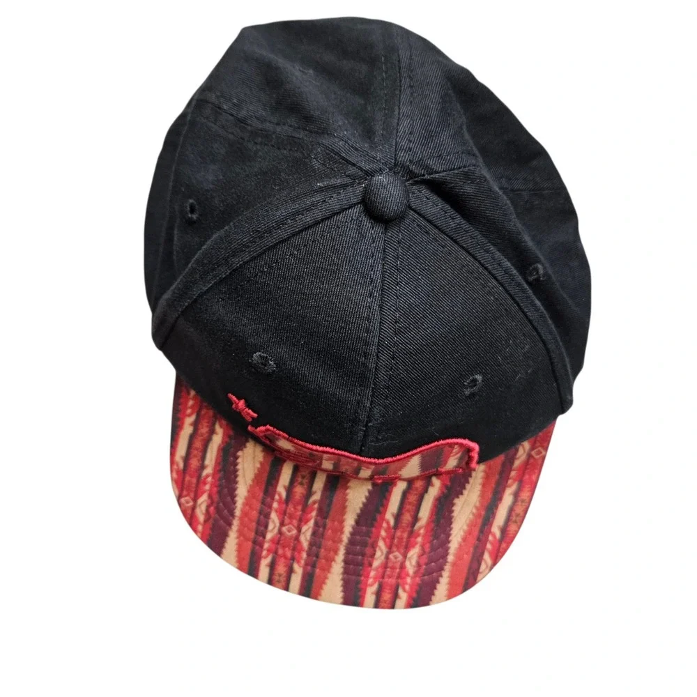 Carbon Elements Baseball Cap Snapback Hat‎ Black Aztec Tribal Bear Embroidered